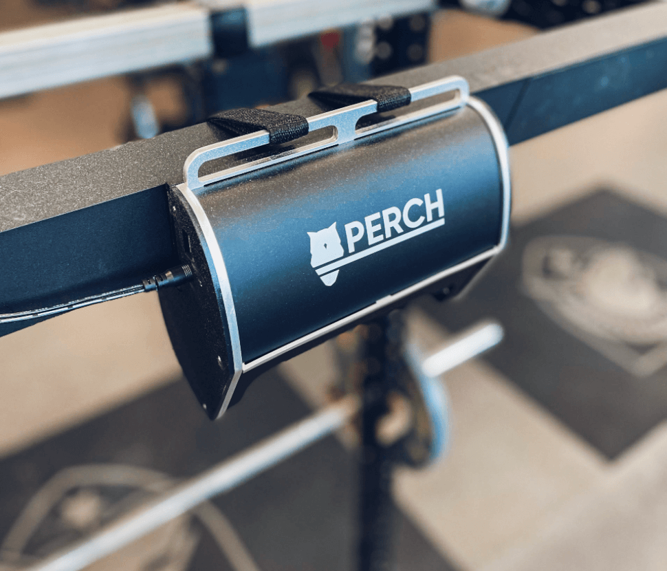 perch camera on a weight rack