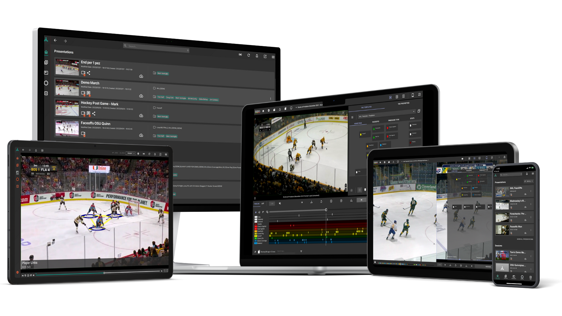 Análisis de vídeo de hockey sobre hielo - Disposición de los dispositivos